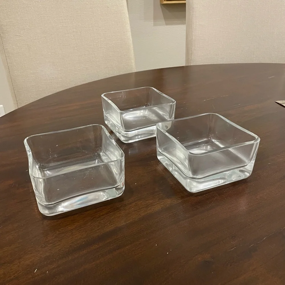 Crate & Barrel Crystal Square Barclay Bowl